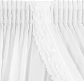 ZÁCLONA NA PÁSKE LUISA 400X160 CM BIELA