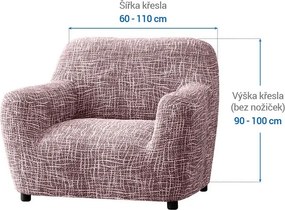 Bielastické poťahy GRAFITI NOVÉ gaštanovo hnedé kreslo (š. 60 - 110 cm)