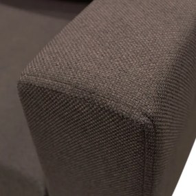 Univerzálna rozkladacia rohová sedacia súprava s úložným priestorom do tvaru U SEYA hnedá