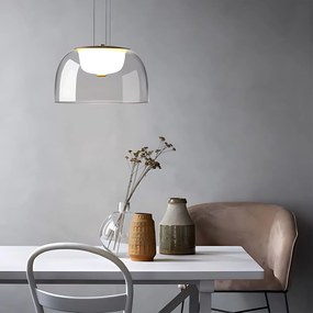 Závesný LED luster APP1690-1PC B číry/neutrálna biela