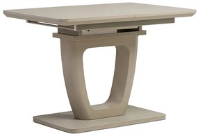 Autronic - Jedálenský stôl 110+40x75 cm, cappuccino 4 mm sklenená doska, MDF, cappuccino mat - HT-430 CAP