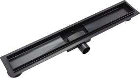 Rea Neox Black Matt, lineárny odtokový žľab 50cm, vzor 2v1, čierna matná, REA-G6600