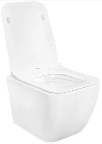 Rea Martin - závesná WC misa Rimless 51x37 s pomaly-padajúcim sedátkom, biela, REA-C8006
