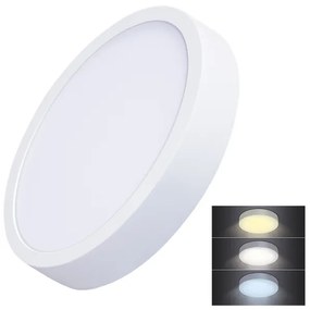 Solight WD174 Stropný mini panel LED 24W, 1800lm, 3000K/4000K,/6000K, okrúhly, IP20, biela