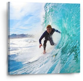 Sablio Obraz surfista na vlne - 50x50 cm