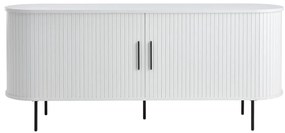 Biela komoda s posuvnými dverami 180x76x45 cm Nola – Unique Furniture