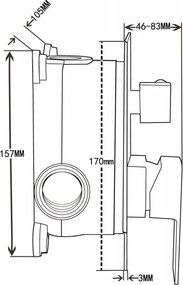 Mexen Uno - Podmietková vaňová-sprchová batéria, chrómová, 71435-00