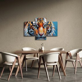 Obraz - Pohľad tigra, maľba (90x60 cm)