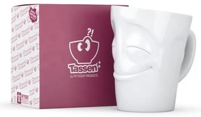 Biely spokojný porcelánový hrnček s uškom 58products, objem 350 ml