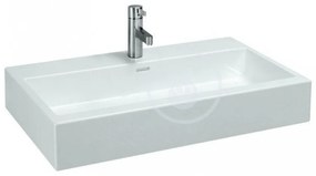 LAUFEN Living Umývadlo, 800 mm x 460 mm, biela – bez otvoru na batériu H8174360001091