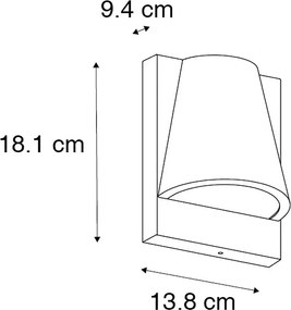 Inteligentné vonkajšie nástenné svietidlo čierne IP44 vrátane WiFi GU10 - Femke