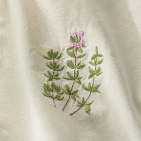 Ib Laursen Bavlnená utierka s výšivkou Summer Vibes Thyme