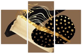Obraz - Abstrakcia golden brown N⁰1 (90x60 cm)