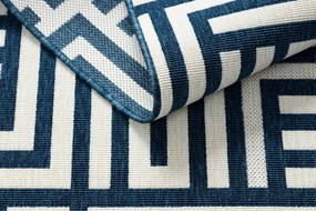 Koberec SPRING 20421994 labyrint Sisalový-  krémovo  / modrý