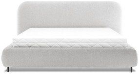 Béžová čalúnená dvojlôžková posteľ s úložným priestorom s roštom 140x200 cm Pointt – ELTAP