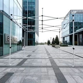 Nožnicový stan s vlastnou reklamnou potlačou model SUPER - 2x2 - Čierna