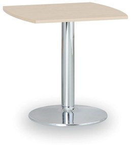Konferenčný stolík ZEUS II, 660x660 mm, chrómovaná podnož, doska breza