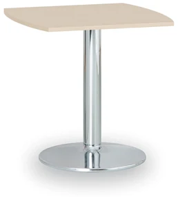 Konferenčný stolík ZEUS II, 660x660 mm, chrómovaná podnož, doska breza