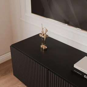 TV skrinka DOROTHY závesná 100cm čierna drážkovaná