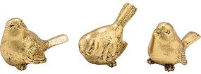 Vtáčik dekoratívny 12 x 6,5 x 9 cm zlatý 1 ks, rôzne druhy