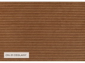 Oranžovohnedá menčestrová rozkladacia rohová pohovka (pravý roh) Lofty Lilly – Miuform