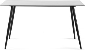 Noela Jedálenský set CERAMON 140 biely + 4x stolička BELLA čierna