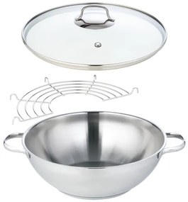 Livarno home Wok z ušľachtilej ocele, Ø 32 cm (wok bez Ilag®  Ultimate HL)  (100376286)