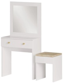 Toaletný stolík Nesuvi (biela + zlatá) . Vlastná spoľahlivá doprava až k Vám domov. 1094116