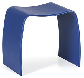 Drevená stolička BENTWOOD II, eko koža, modrá