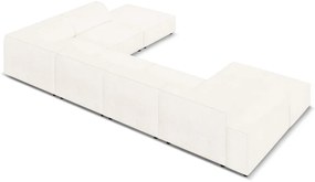 Béžová rohová pohovka z textílie bouclé (pravý roh) Jodie – Micadoni Home