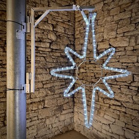 DECOLED LED světelná hvězda, sada na VO, 45x70 cm, ledově bílá