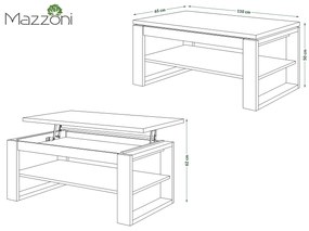 NUO dub artisan / béžová, konferenčný stolík