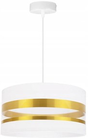 Závesné svietidlo Intense Gold, 1x textilné tienidlo (výber zo 6 farieb), (výber z 3 farieb konštrukcie), (fi 40cm)