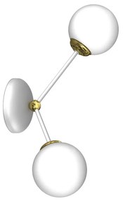 Nástenné svietidlo JOY 2xE14/40W/230V biela/zlatá