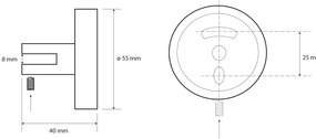 Sapho Sapho, X-ROUND sklenená polica 1000mm, chróm/mliečne sklo, XR009-09