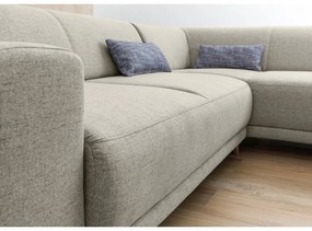 Béžová rozkladacia/s úložným priestorom rohová pohovka (pravý roh/do L) Classy Sophie – Miuform