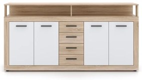 Komoda RUNA dub sonoma/biela