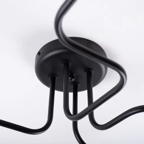 Sollux SL.1446 - Prisadený luster VECTOR 4xE27/15W/230V čierna