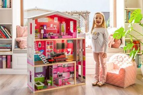 Drevený domček pre bábiky Ecotoys Malibu rezidencia