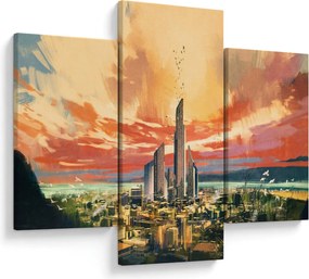 Obraz - Maľované mesto (90x60 cm)