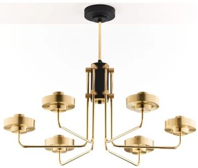 Jupiter 2089 - Luster na tyči RAMIREZ 6xE27/15W/230V zlatá/čierna