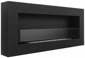 Závesný biokrb so sklom na stenu AIASA BOX ČIERNY MAT 90x40x12