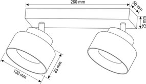 Brilagi - Bodové svietidlo AURA LUX 2xGX53/30W/230V čierna/dymová