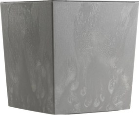 PLASTOVÝ KVETINÁČ FLORE 30,5X29,5X29,5 CM IMITÁCIA BETÓNU SIVÁ