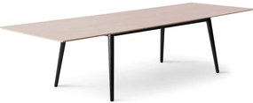 Rozkladací jedálenský stôl s doskou v dubovom dekore v čierno-prírodnej farbe 90x165 cm Meza – Hammel Furniture