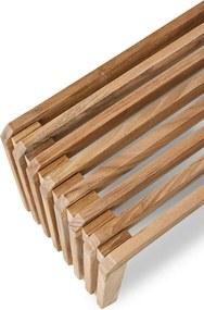 Prírodná drevená teaková lamelová lavica Slatted XL - 180*27*35 cm