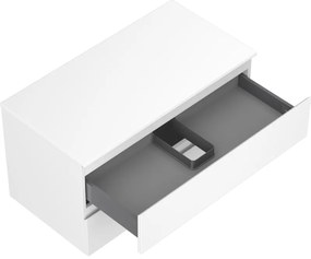Mexen Orio, kúpeľňová skrinka 90 cm s hornou časťou, 2 zásuvky, biela matná, 91A10-09047-2-BFFC01
