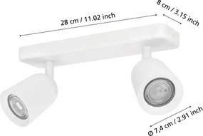 Eglo 901946 - Bodové svietidlo CAMALDOLI 2xGU10/10W/230V biela