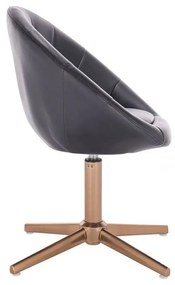 LuxuryForm DESIGN Kreslo VERA na zlatom kríži - čierne