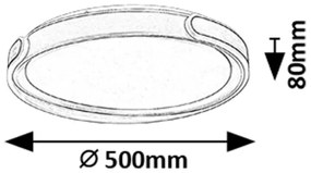 Rabalux 71292 - LED Stm. stropné svietidlo JINDRI LED/48W/230V 3000-6500K + DO